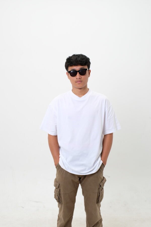 Oversized Bio wash T-shirt - White