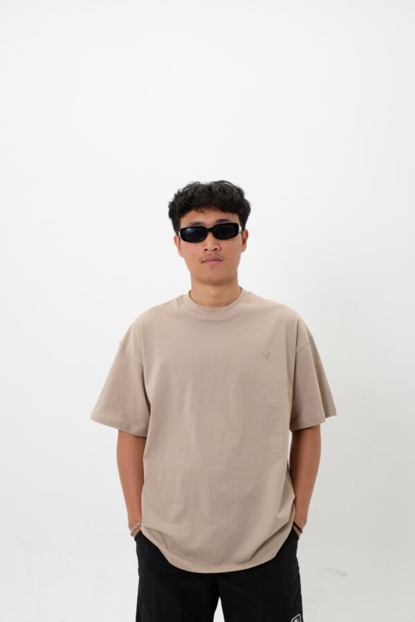 Oversized Bio wash T-shirt - Beige