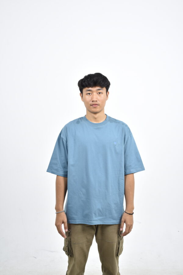 Oversized Bio wash T-shirt - Blue Stone